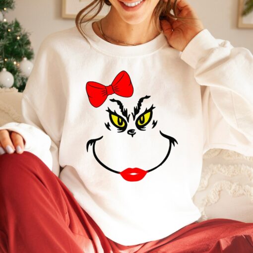 Grinchmas Humor Face Christmas Sweatshirt