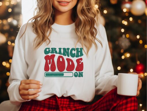 Grinchmas Mode On Unisex Christmas Sweatshirt Classic Unique Xmas Gift