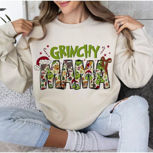 Grinchy Mama Christmas Sweatshirt Trendy Unique Xmas Gift