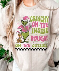 Grinchy On The Inside Bougie On The Outside Christmas Sweatshirt Lovely Unique Xmas Gift