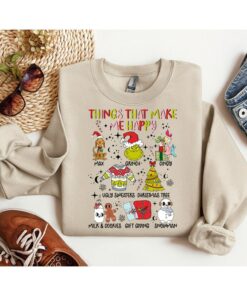 Grinchy Things That Make Me Happy Sweatshirt Funny Unique Xmas Gift