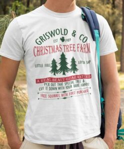 Griswold’s Tree Farm Free Squirrel With First Purchase Christmas T-Shirt