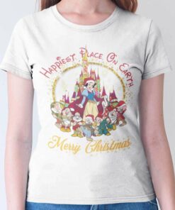 Happiest Place On Earth Merry Christmas Snow White and the Seven Dwarfs T-shirt