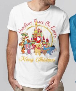Happiest Place On Earth Merry Christmas Winnie The Pooh T-shirt