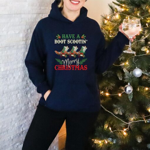 Have A Boot Scootin Merry Christmas Sweatshirt Unique Xmas Gift