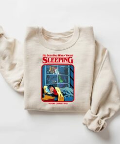 He Sees You When You Are Sleeping Horror Christmas Killer Sweatshirt Lovely Unique Xmas Gift