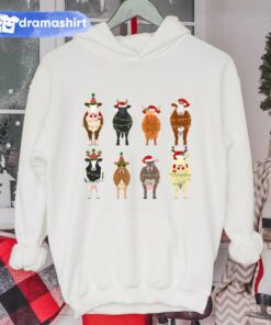 Highland Cow Farm Bull Christmas Hoodie
