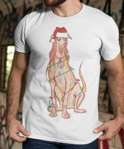 Hippie dog Christmas Light T-Shirt