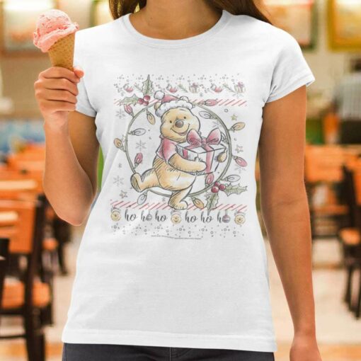 Ho Ho Ho Christmas T-Shirt Winnie The Pooh