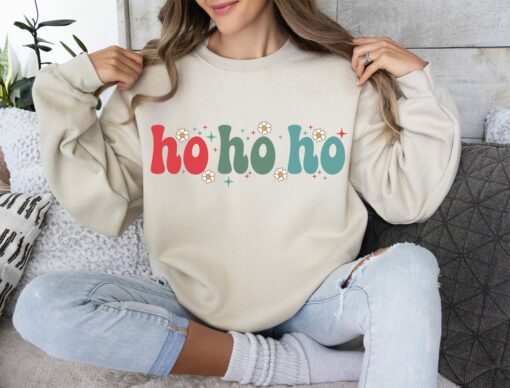 Ho Ho Ho Cozy Christmas Sweatshirt Unique Xmas Gift