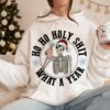 Ho Ho Holy Shit What A Year Skeleton Sweatshirt Trendy Humor Unique Xmas Gift