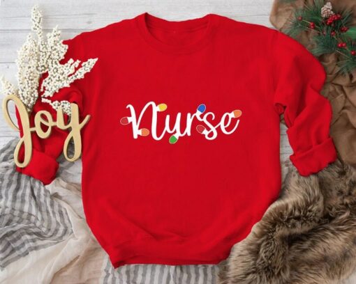 Holly Jolly Christmas Nurse Sweatshirt Lovely Unique Xmas Gift