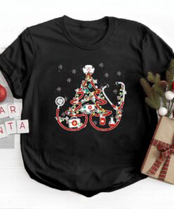 Holly Jolly Stethoscope Christmas Tree Sweatshirt Lovely Unique Xmas Gift