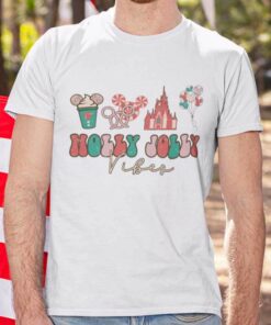 Holly Jolly Vibes Christmas T-Shirt Disney