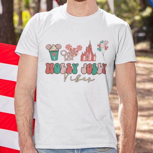 Holly Jolly Vibes Christmas T-Shirt Disney