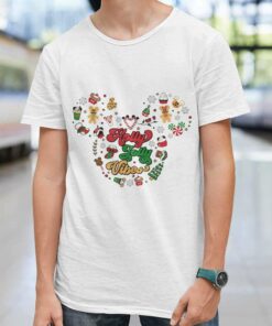 Holly Jolly Vibes Mickey Icon Christmas T-shirt Disney