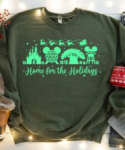 Home For The Holidays Disneyland Mickey Magic Time Christmas Sweatshirt Lovely Unique Xmas Gift