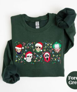 Horror Killer Movie Characters Christmas Lighting Sweatshirt