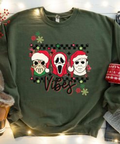 Horror Movie Character Vibes Black Christmas Sweatshirt