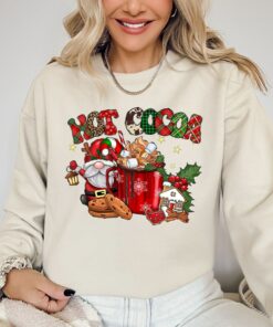 Hot Cocoa And Christmas Movies Sweatshirt Cozy Unique Xmas Gift