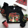Howdy Hos Christmas Santa And Snowman Sweatshirt Unique Xmas Gift