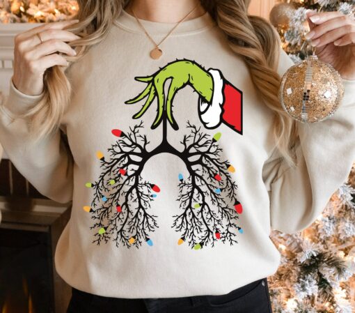 Humor Nurse Respiratory Therapist Lung Christmas Lights Pulmonologist Christmas Unique Xmas Gift