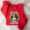 Humorous Saying OMG Santa I Know Him Vintage Xmas Sweatshirt