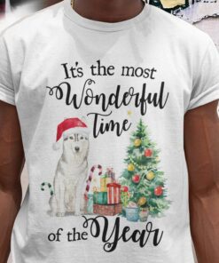 Husky Dog It’S The Most Wonderful Time Of The Year Christmas T-shirt