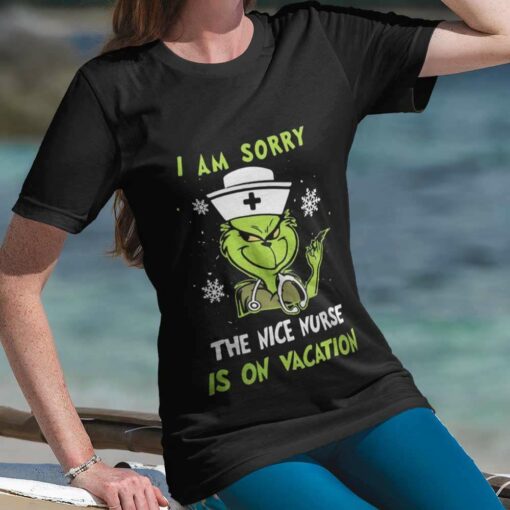 I Am Sorry The Nice Teaching Assistaint Is On Vacation Christmas T-shirt The Grinch