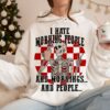 I Hate Morning People And Mornings And People Skeleton Sweatshirt Trendy Humor Unique Xmas Gift