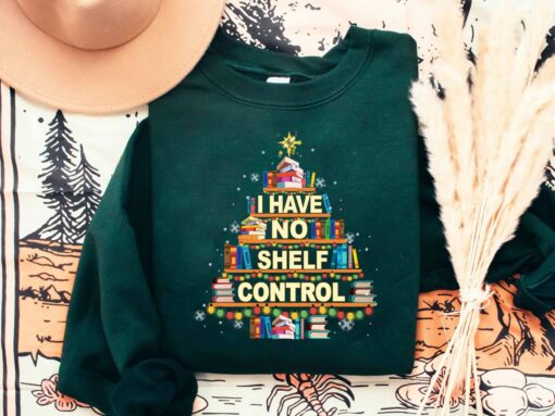 I Have No Shelf Control Book Lover Christmas Sweatshirt