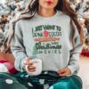 I Just Want To Drink Hot Cocoa Watch Christmas Movies Sweatshirt Retro Unique Xmas Gift