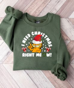 I Need Christmas Right Meow Cute Gafiled Sweatshirt Unique Xmas Gift