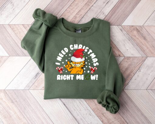 I Need Christmas Right Meow Cute Gafiled Sweatshirt Unique Xmas Gift