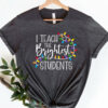 I Teach The Brightest Students Christmas Sweatshirt Trendy Unique Xmas Gift For Teacher