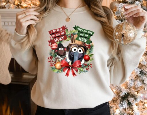 I’m Here For The Food Story Gonzo Rizzo The Muppet Christmas Sweatshirt Lovely Unique Xmas Gift