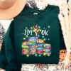 I’m OK Book Lover Christmas Bling Colourful Sweatshirt