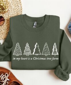 In My Heart Is A Christmas Tree Farm Swiftie Sweatshirt Lovely Unique Xmas Gift