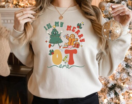 In My Merry OT Era Cute Gingerbread Cookies Sweatshirt Lovely Unique Xmas Gift