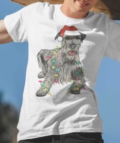 Irish Wolfhound Christmas Light T-Shirt