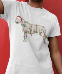 Irish Wolfhound (English) Christmas Light T-Shirt