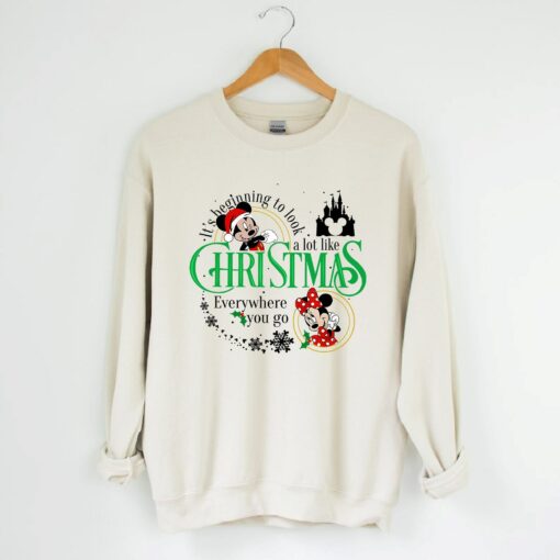 It’s Beginning To Look A Lot Like Christmas Cute Mickey And Minnie Sweatshirt Lovely Unique Xmas Gift