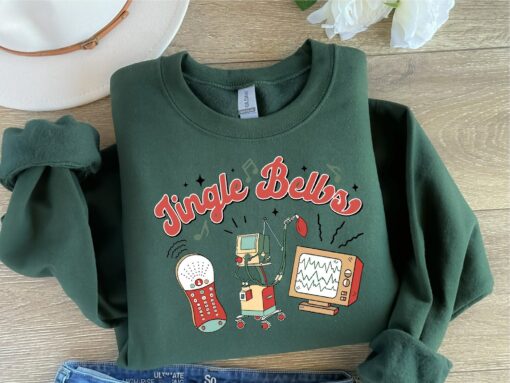 Jingle Bells Christmas Heart Rhythm Doctor Nurse Sweatshirt Lovely Unique Xmas Gift