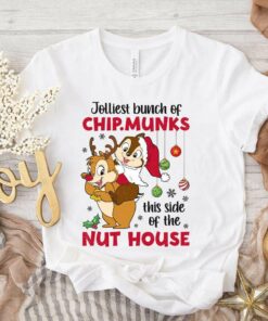 Jolliest Bunch Of Chipmunks Christmas T-Shirt Chip n’ Dale