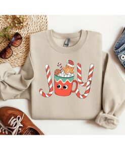 Joy Gingerbread Cookies Christmas Latte Sweatshirt Lovely Unique Xmas Gift