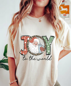 Joy To The World Christmas Santa Claus Sweatshirt Lovely Unique Xmas Gift