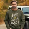 Joyful Merry And Blessed Sweatshirt Trendy Unique Christmas Gift