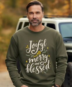 Joyful Merry And Blessed Sweatshirt Trendy Unique Christmas Gift Joyful Merry And Blessed Sweatshirt Trendy Unique Christmas Gift