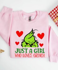 Just A Girl Who Loves Grinchmas Sweatshirt Lovely Unique Christmas Gift
