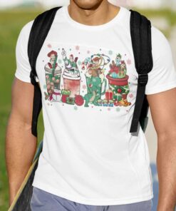 Latte Warm Cozy Coffee Christmas T-shirt Toy Story